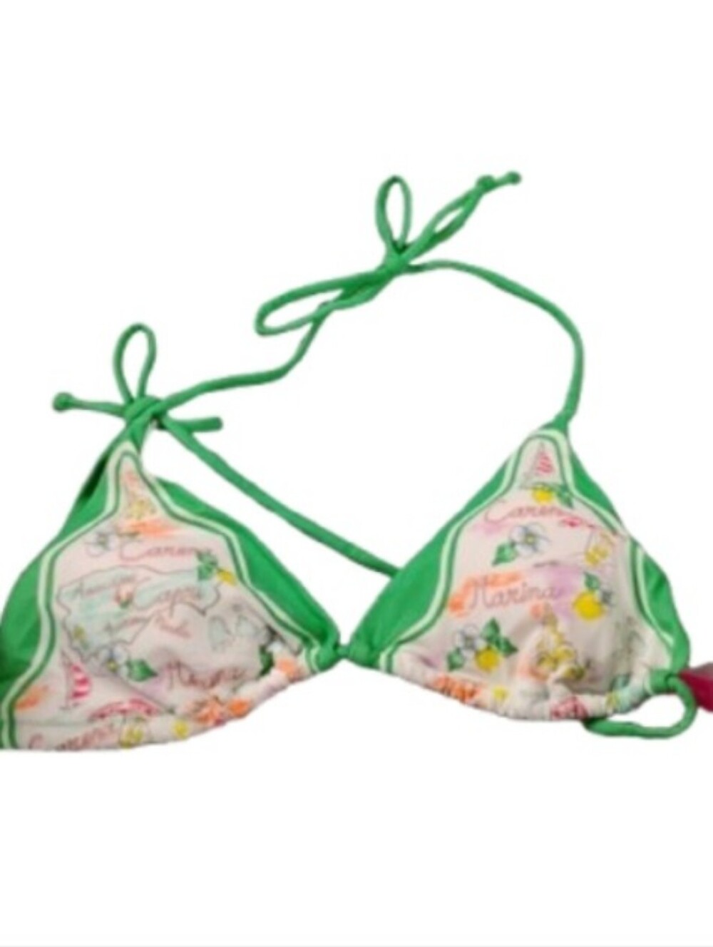 Victoria's Secret Capri Novelty Print Bikini Triangle Top Sz M